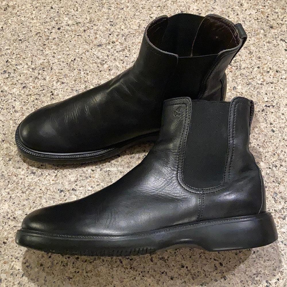 Size 12 Men’s (11 UK) Hogan Black Leather Chelsea Slip on Boots